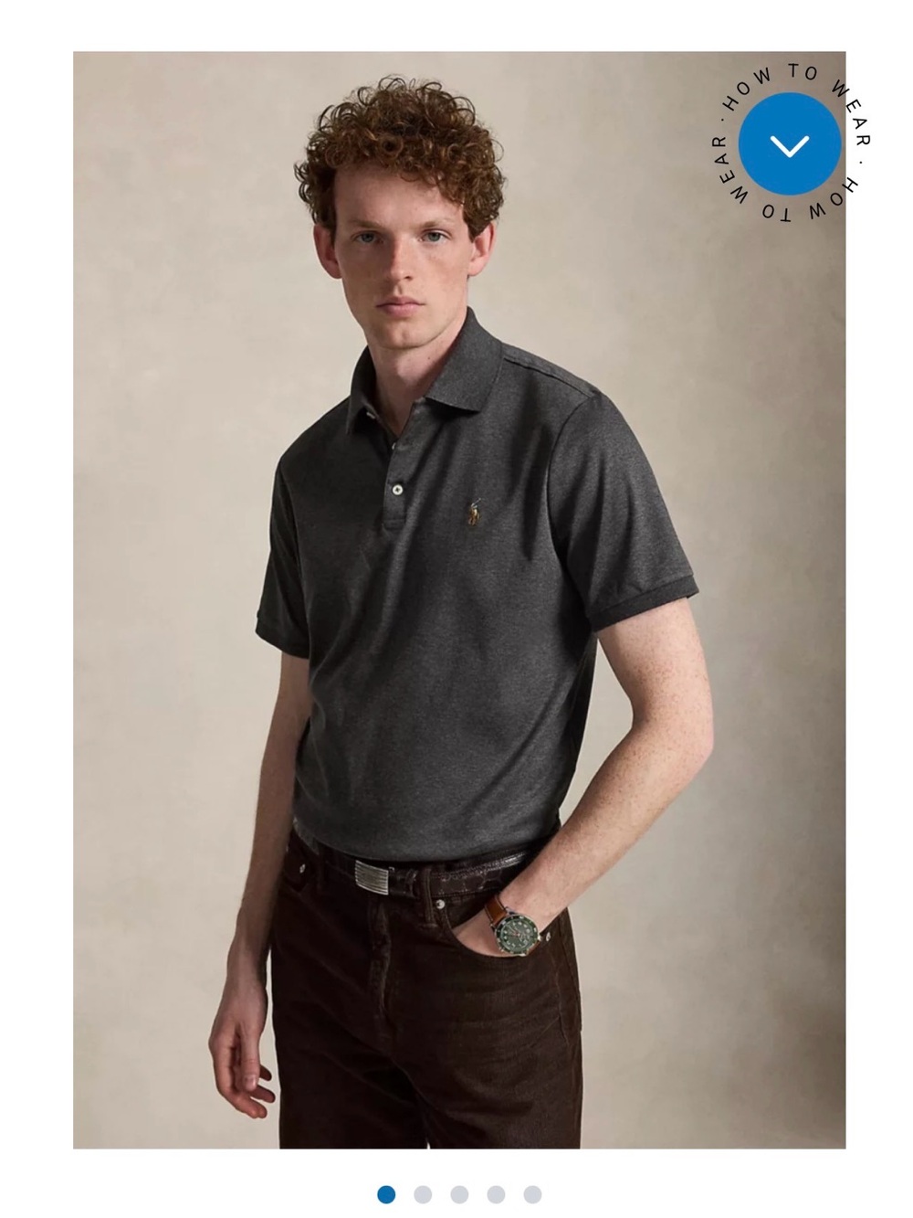 Polo by Ralph Lauren Dark Charcoal Short-Sleeve Polo